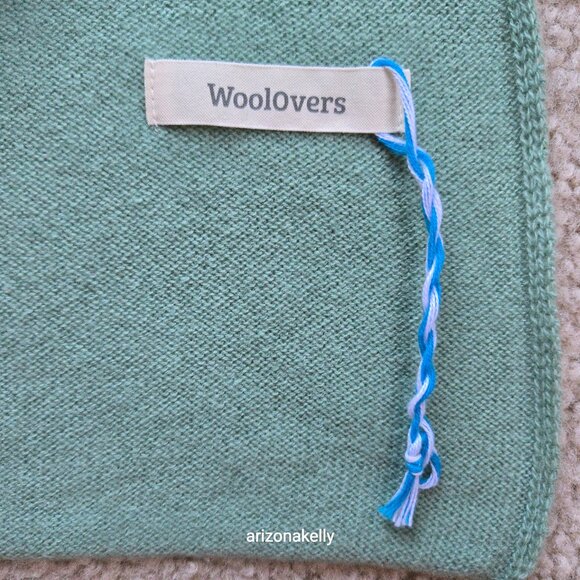 NWT Woolovers Cashmere Knit Scarf Sage Green - Picture 4 of 13